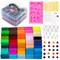 79 Piece Polymer Clay Starter Kit, Oven Bake Modeling Clay with Sculpting Tools, Earring Making Kit, 50 Colors
